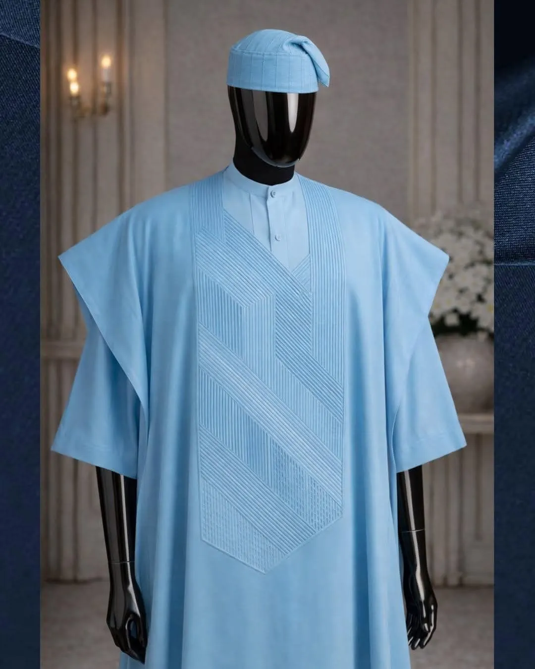 Royal Aso-Oke Agbada Set (Complete 3-Piece)